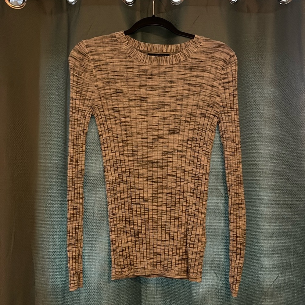 Thin ribbed wool long sleeve